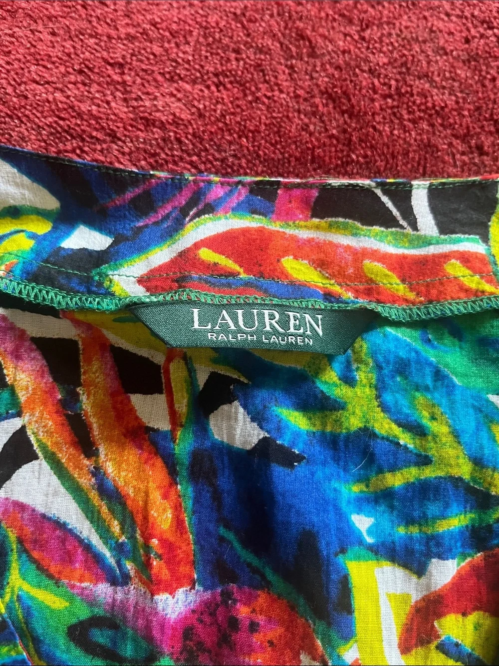 Lauren Ralph Lauren Tropical-Print Cotton Cover-Up